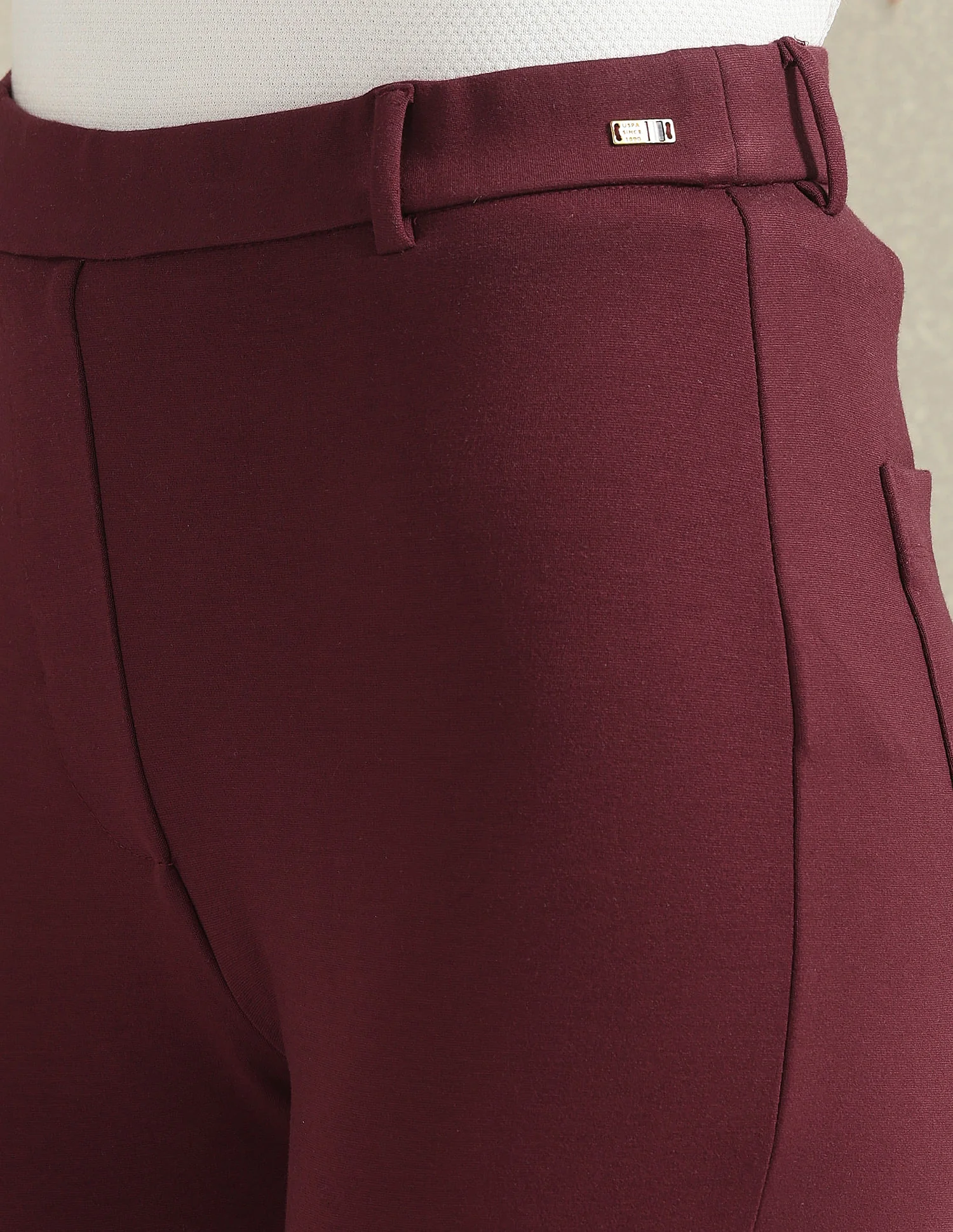 Straight Fit Ponte Roma Trousers - Image 7