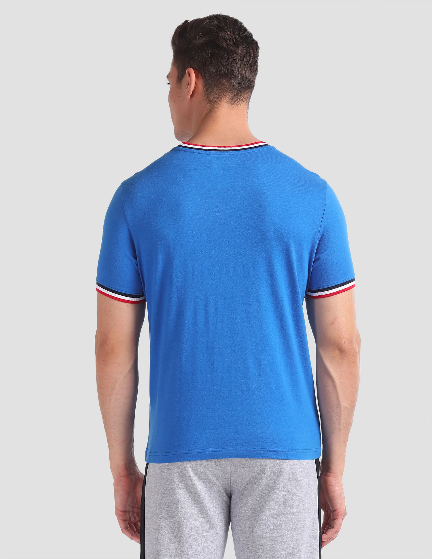 Striped Neck Cotton OEE01 Lounge T-Shirt - Pack Of 2 - Image 7