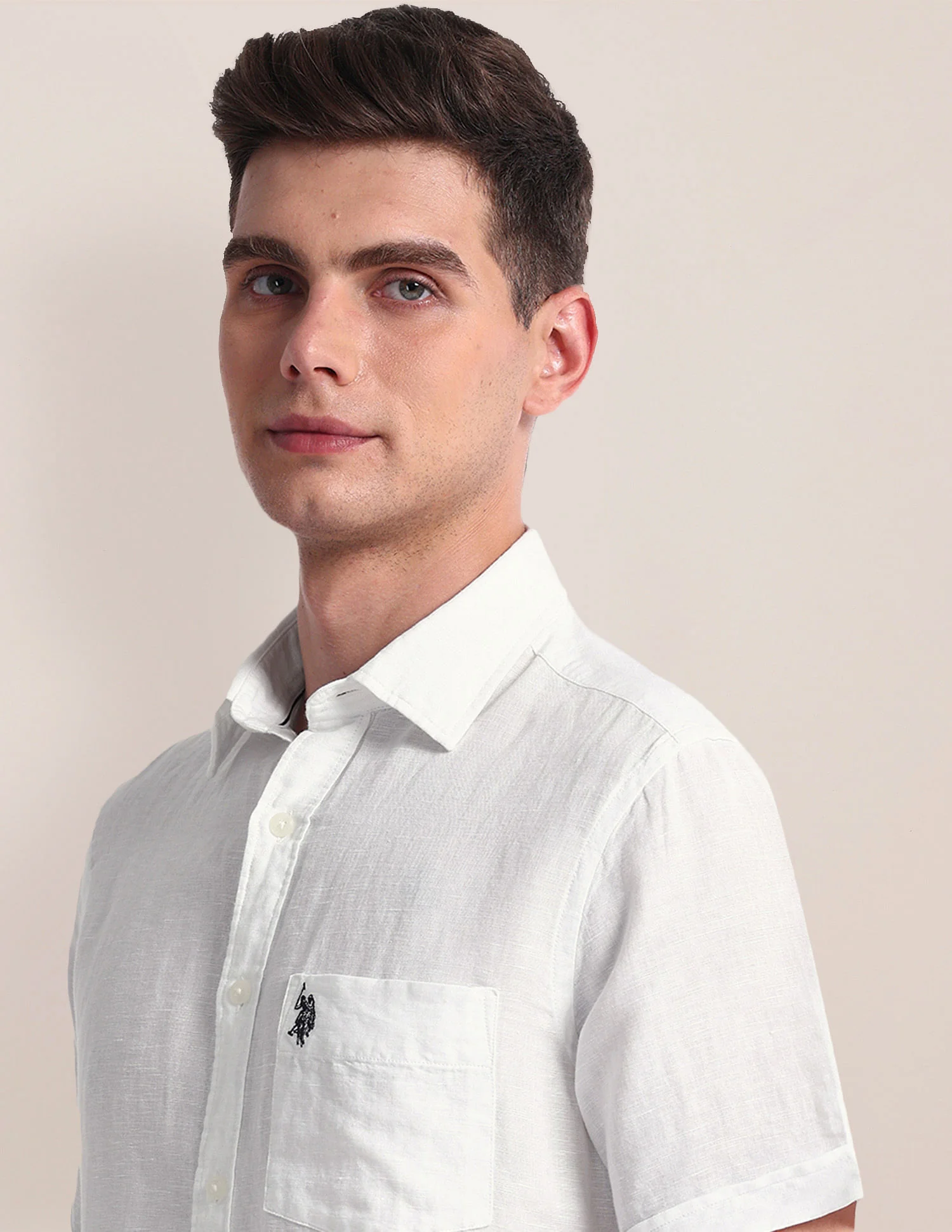 Tailored Fit Linen Blend Shirt - Image 7