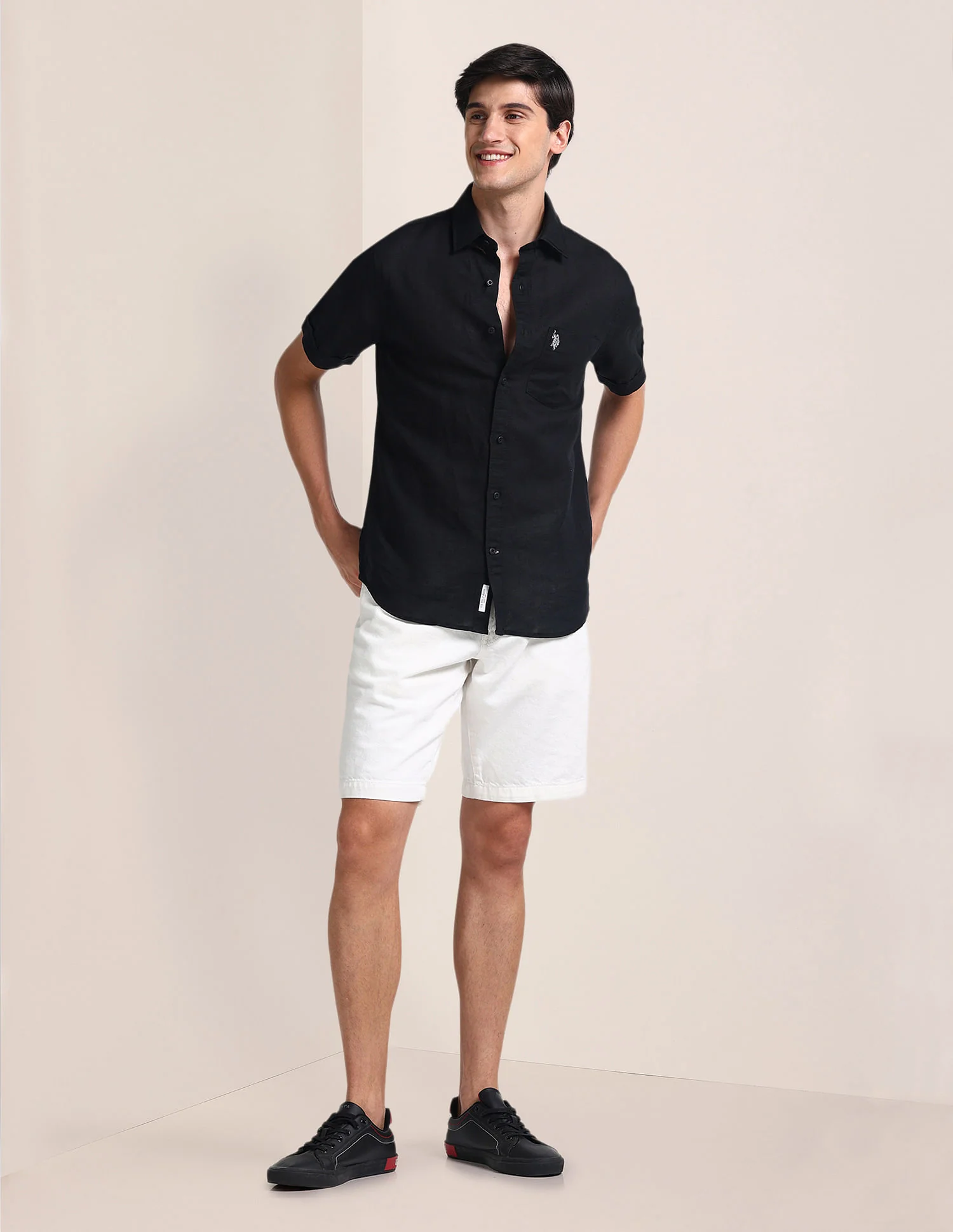 Tailored Fit Linen Shirt - Image 3