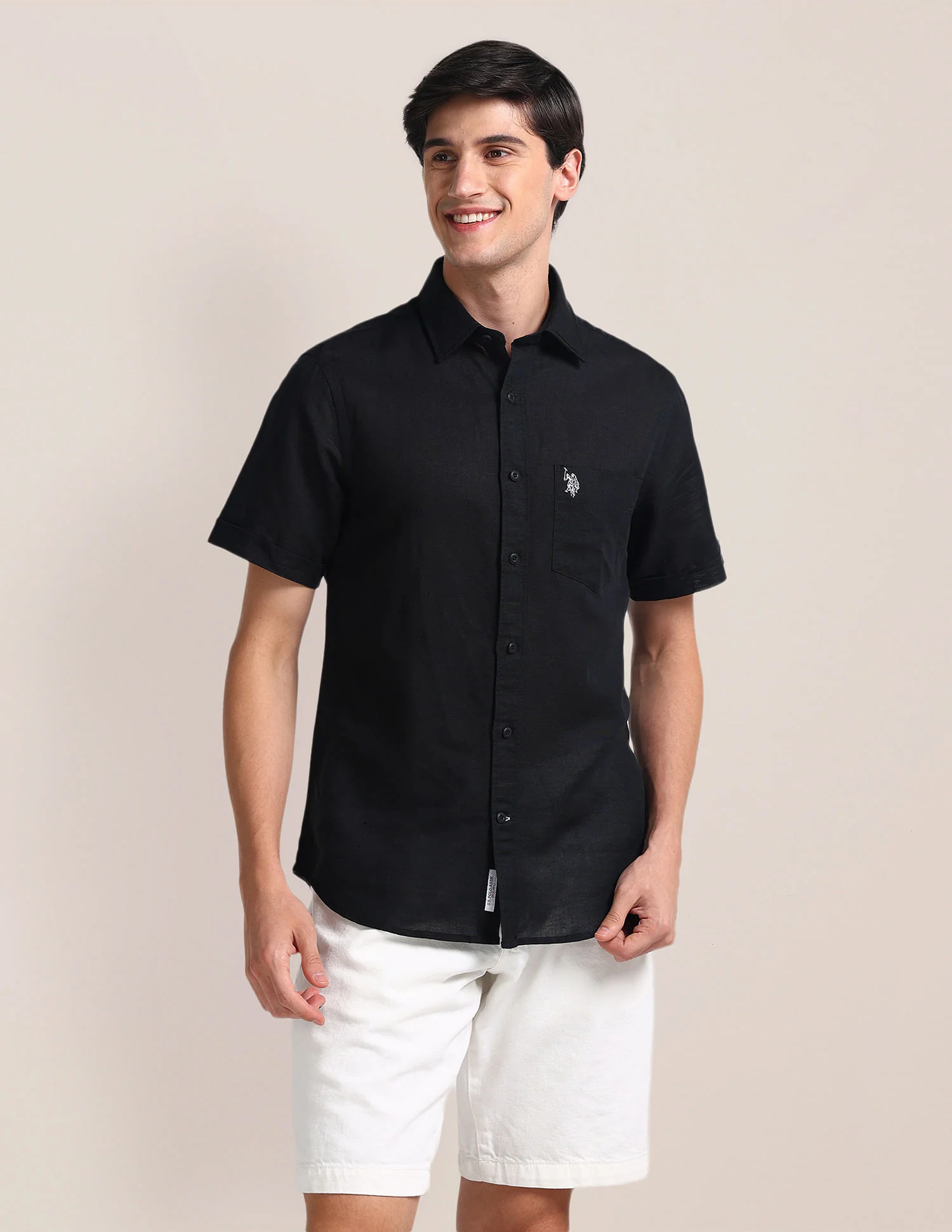 Tailored Fit Linen Shirt - Image 6