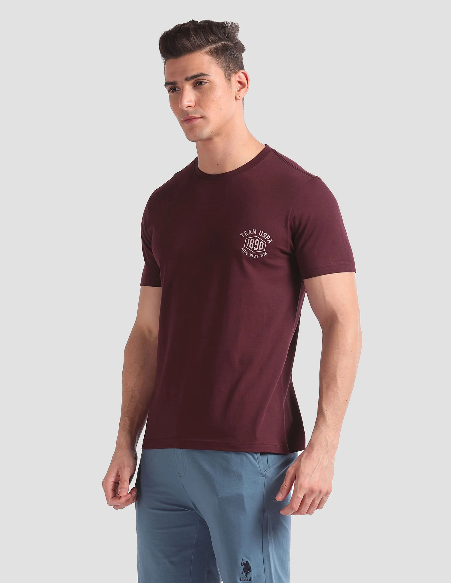Tonal Logo Cotton IYAL Lounge T-Shirt - Pack Of 2 - Image 4