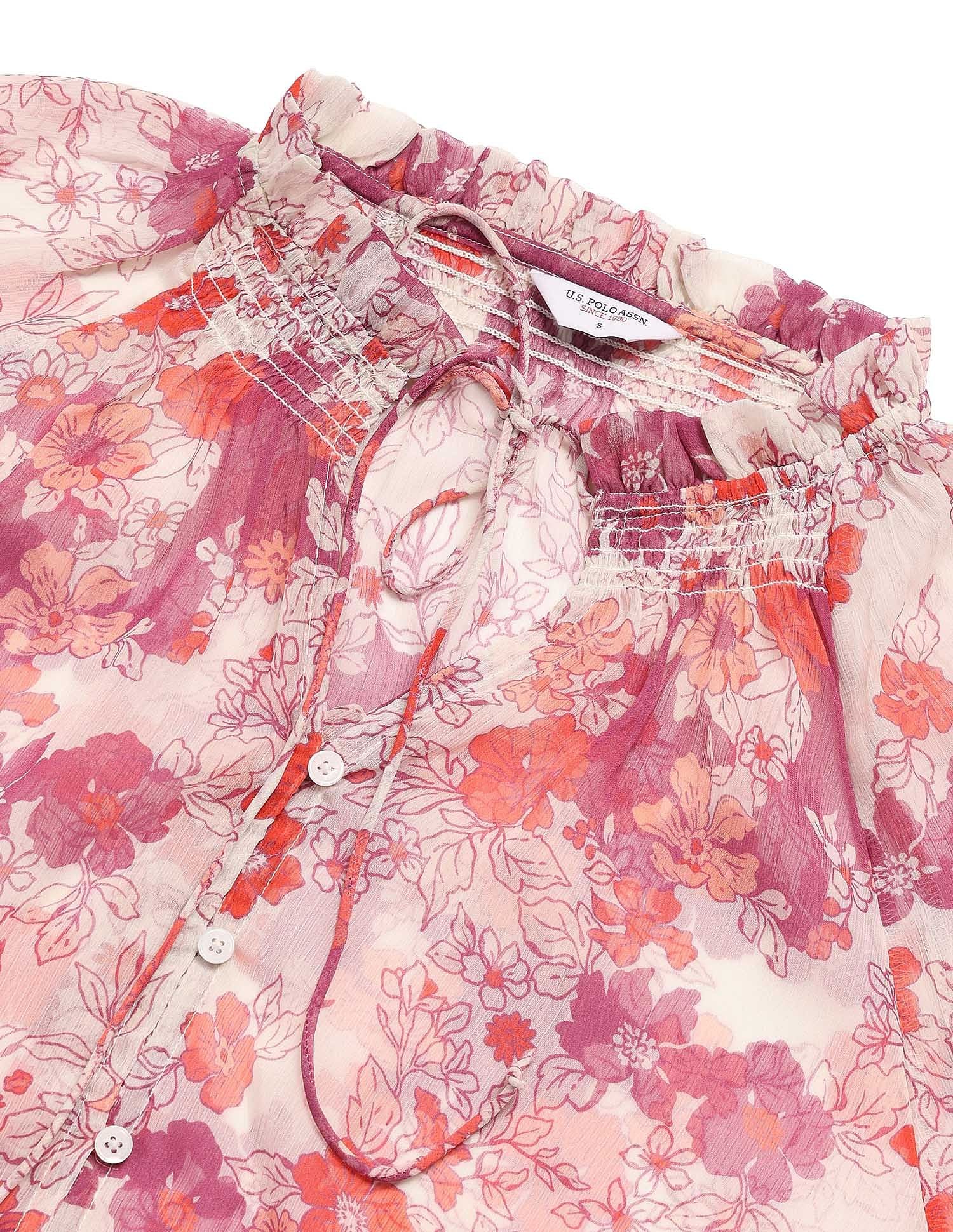 Sheer Floral Printed Top - Image 8